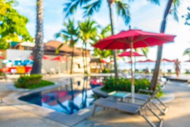 Soyut bulanıklık ve ufuk güzel Açık Yüzme havuzunda h