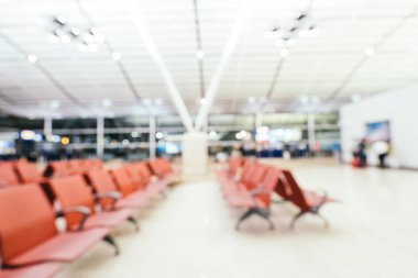 Soyut bulanıklık ve ufuk Havaalanı terminal iç