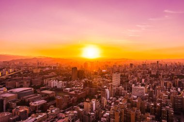Taipei şehrinin güzel mimarisi
