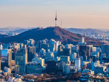 Bina Cityscape Seoul City güzel mimari