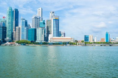 Singapur, 21 Ocak 2019: skyscra bina güzel mimari