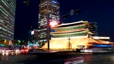 Modern megalopolis Asya şehrinin manzaralı görüntüleri