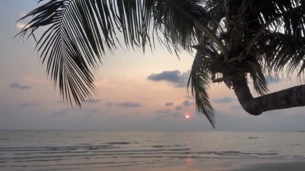 Imagens Tranquilas Belo Mar Ondulado Pôr Sol — Vídeo de Stock