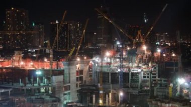 Modern megalopolis Asya şehrinin manzaralı görüntüleri