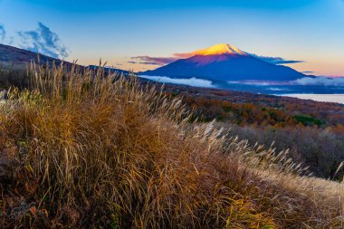 Yamanakako ya da yamanaka göl güzel fuji Dağı
