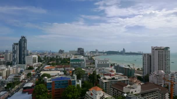 Riprese Panoramiche Time Lapse Della Bellissima Città Pattaya Thailandia — Video Stock