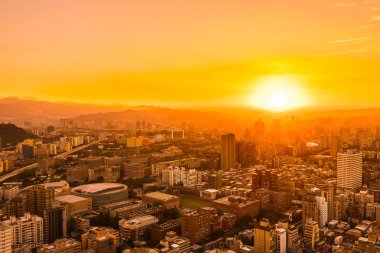 Taipei şehrinin güzel mimarisi