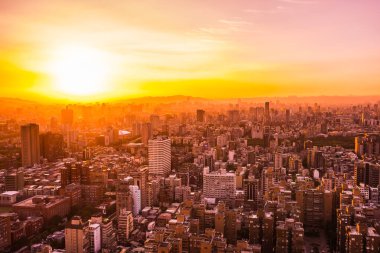 Taipei şehrinin güzel mimarisi