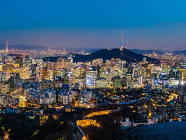 Bina Cityscape Seoul City güzel mimari