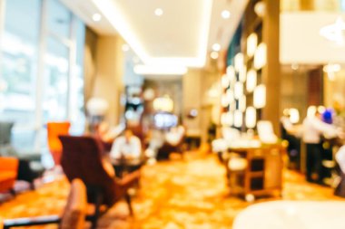 Soyut bulanıklık ve ufuk otel ve lobi iç