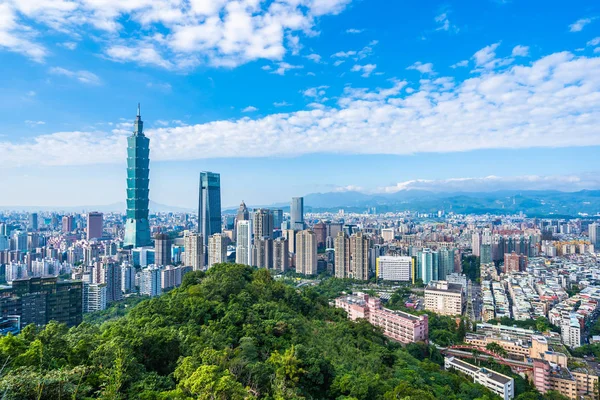 Bellissimo paesaggio e paesaggio urbano di taipei 101 edificio e arco — Foto Stock