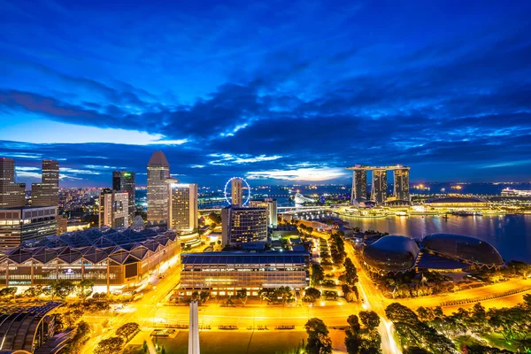 싱가포르 시의 외관 건물 아름 다운 건축 — 스톡 사진