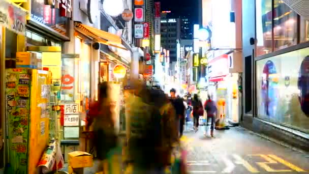 Timelapse Beelden Van Mensen Die Markt Lopen — Stockvideo