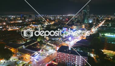 gece güzel Pattaya şehir manzara zaman atlamalı görüntüleri, Tayland