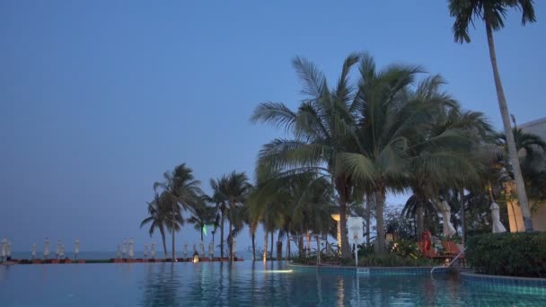 Imagens Cênicas Piscina Resort — Vídeo de Stock