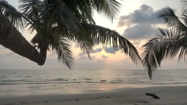 Imágenes Tranquilas Hermoso Mar Ondulado Puesta Del Sol — Vídeos de Stock