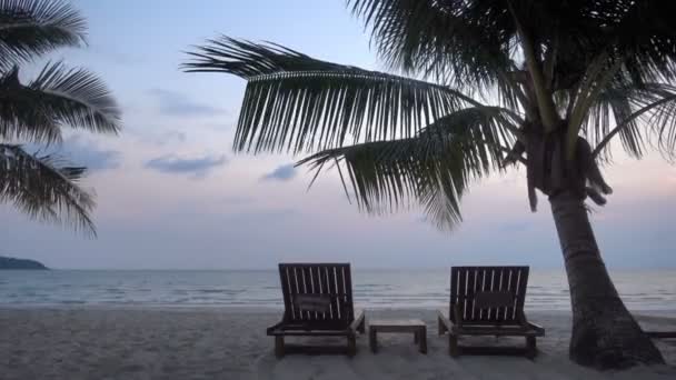 Images Tranquilles Belle Mer Ondulée Coucher Soleil — Video