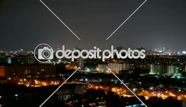 gece güzel Pattaya şehir manzara zaman atlamalı görüntüleri, Tayland