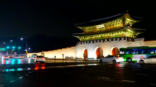 Edifício Bonito Palácio Gyeongbokgung Seul Coreia — Vídeo de Stock
