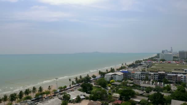 Güzel Pattaya Şehir Deniz Kıyısı Tayland Doğal Zaman Atlamalı Görüntüleri — Stok video