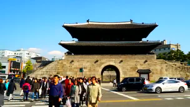 Szenische Aufnahmen Von Schönen Asiatischen Tempel — Stockvideo