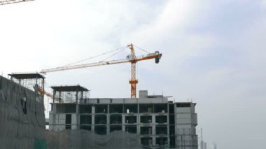 modern Asya şehrinde şantiye görüntüleri