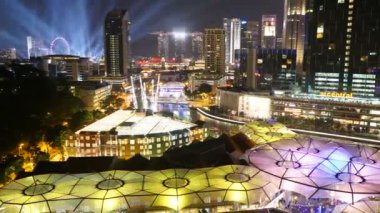 Modern megalopolis Asya şehrinin manzaralı görüntüleri
