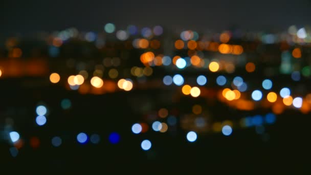 Imágenes Borrosas Hermosas Luces Ciudad Por Noche — Vídeo de stock