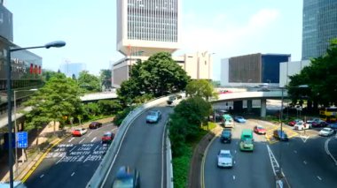 Asya şehrinde yol trafiğinin doğal zaman atlamalı görüntüleri