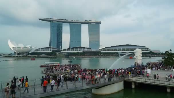 Escénicas Imágenes Lapso Tiempo Edificios Modernos Ciudad Singapur — Vídeo de stock