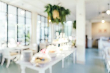Soyut bulanıklık ve ufuk restoran ve kafe Cafe iç arka planı için