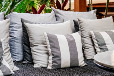 Güzel rahat yastık kanepe dekorasyon iç ev veya ev