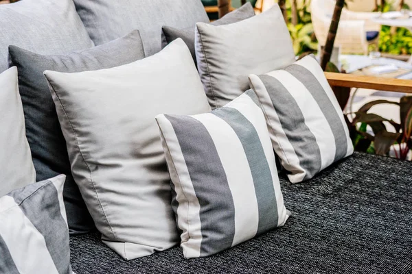 Belos Confortáveis Travesseiro Sofá Decoração Interior Casa Casa — Fotografia de Stock