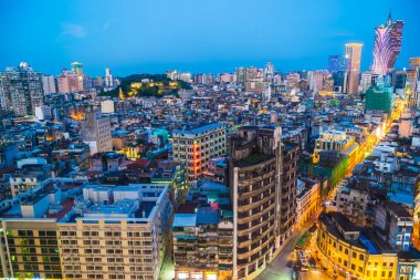 Bina Cityscape macau şehir manzarası geceleri güzel mimari