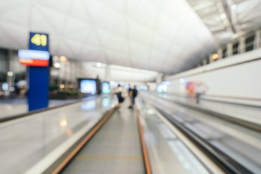 Soyut bulanıklık ve arka plan için Havaalanı terminal iç defocused
