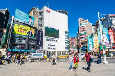 Taipei, Tayvan 30 Kasım 2018: Ximending piyasasıdır popula