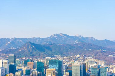 Güzel manzara ve mimari ve Seoul city Güney Kore bina cityscape