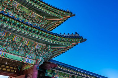 Gyeongbokgung Sarayı Seul Güney Kore'de bina güzel mimari