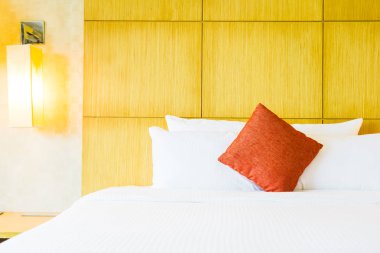 Beyaz rahat yastık Yatak Dekorasyon