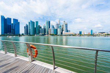 Singapur, 21 Ocak 2019: skyscra bina güzel mimari