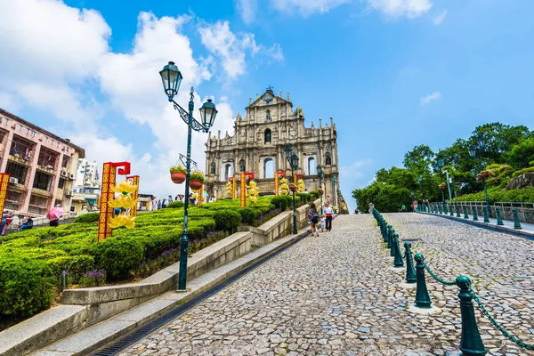 China, Macau - 6 de setembro de 2018 - Bela arquitetura antiga bui — Fotografia de Stock
