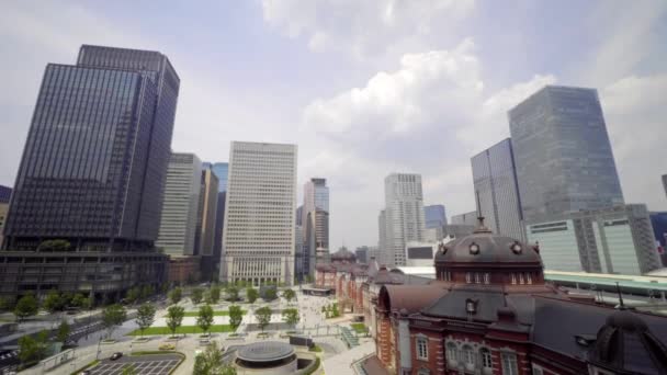 Séquences Panoramiques Bâtiments Modernes Dans Ville Asiatique — Video
