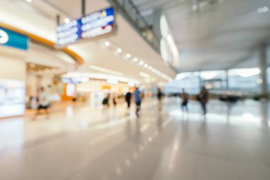 Soyut bulanıklık ve ufuk Havaalanı terminal iç