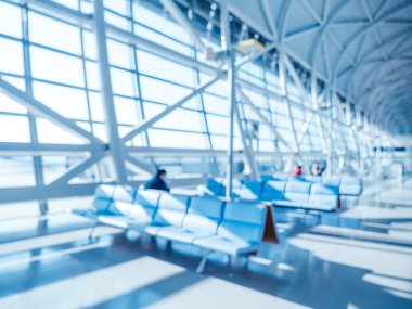 Soyut bulanıklık ve ufuk Havaalanı terminal iç