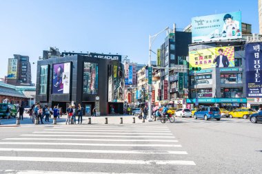 Taipei, Tayvan 30 Kasım 2018: Ximending piyasasıdır popula