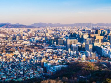 Bina Cityscape Seoul City güzel mimari