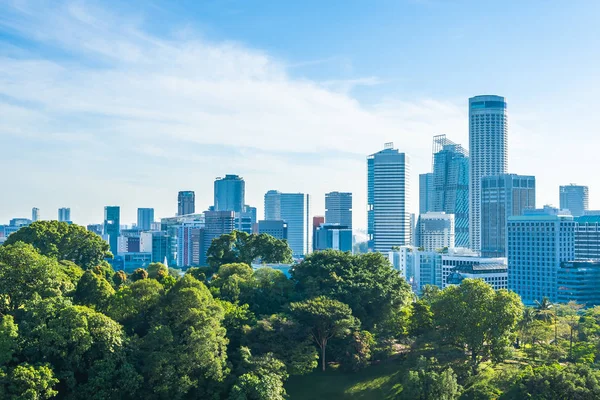 Krásná architektura budovy vnější panoráma v Singapuru — Stock fotografie