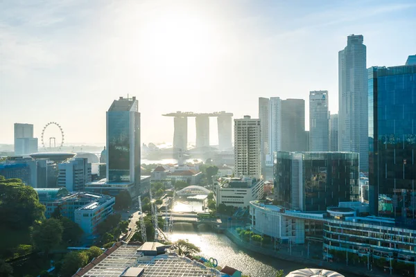 Krásná architektura budovy vnější panoráma v Singapuru — Stock fotografie