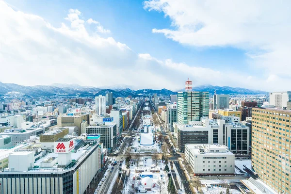 日本北海道札幌-2019年2月2日美丽的建筑 — 图库照片