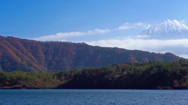 güneşli bir günde güzel göl manzara görüntüleri
